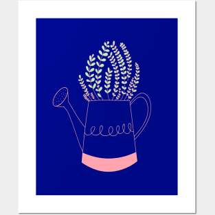Green Plant In A Pink Pot Posters and Art